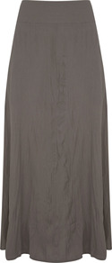 Khaki Maxi Skirt - pattern: plain; length: ankle length; fit: loose/voluminous; waist detail: fitted waist; waist: high rise; predominant colour: khaki; occasions: casual, holiday; style: maxi skirt; fibres: polyester/polyamide - mix; hip detail: soft pleats at hip/draping at hip/flared at hip; pattern type: fabric; texture group: jersey - stretchy/drapey