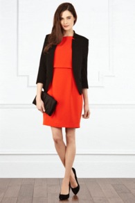 Thia Jacket - pattern: plain; style: single breasted blazer; collar: wide lapels; predominant colour: black; occasions: evening, work, occasion; length: standard; fit: tailored/fitted; fibres: polyester/polyamide - stretch; sleeve length: long sleeve; sleeve style: standard; texture group: crepes; collar break: low/open; pattern type: fabric