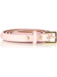 Pyramid Stud Jeans Belt - predominant colour: blush; occasions: casual, evening, work, occasion, holiday; type of pattern: standard; style: classic; size: skinny; worn on: waist; material: leather; pattern: plain; trends: fluorescent; finish: plain