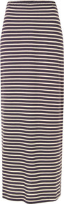 J3 Ap9 Cambridge Stripe Damsel & Tulle Skirt - pattern: horizontal stripes; length: ankle length; fit: body skimming; waist: high rise; hip detail: fitted at hip; predominant colour: navy; occasions: casual, holiday; style: maxi skirt; fibres: cotton - 100%; pattern type: fabric; pattern size: standard; texture group: jersey - stretchy/drapey