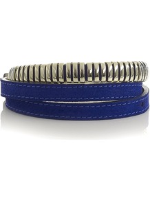 Mini Stud Belt - predominant colour: royal blue; occasions: casual, evening, work; type of pattern: standard; style: classic; size: skinny; worn on: waist; material: leather; pattern: plain; finish: plain; embellishment: chain/metal