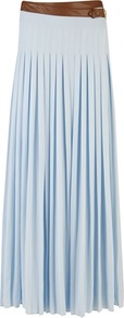 Ted Baker Galva Pleated Maxi Skirt - pattern: plain; fit: loose/voluminous; style: pleated; waist detail: belted waist/tie at waist/drawstring; waist: mid/regular rise; predominant colour: pale blue; occasions: casual, evening, work, occasion, holiday; length: floor length; fibres: polyester/polyamide - 100%; hip detail: structured pleats at hip; texture group: sheer fabrics/chiffon/organza etc.; trends: volume; pattern type: fabric