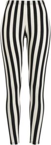 Tall Black And White Stripe Leggings - length: standard; pattern: vertical stripes; style: leggings; waist detail: elasticated waist; waist: mid/regular rise; occasions: casual, evening; fibres: polyester/polyamide - stretch; texture group: jersey - clingy; predominant colour: monochrome; fit: skinny/tight leg; pattern type: fabric; pattern size: standard