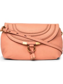 Marcie Pouch - predominant colour: pink; occasions: casual; type of pattern: standard; style: shoulder; length: across body/long; size: small; material: leather; pattern: plain; finish: plain