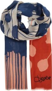 Hanovar Printed Scarf - predominant colour: navy; secondary colour: navy; occasions: casual, work; type of pattern: heavy; style: regular; size: standard; material: fabric; pattern: patterned/print