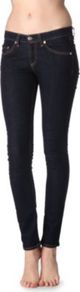 Core Skinny Mid Rise Jeans - style: skinny leg; length: standard; pattern: plain; pocket detail: traditional 5 pocket; waist: mid/regular rise; predominant colour: navy; occasions: casual, evening; fibres: cotton - mix; jeans detail: dark wash; texture group: denim; pattern type: fabric; pattern size: standard