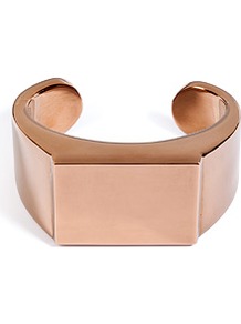 Brass Angular Bangle - predominant colour: gold; occasions: casual, evening, work, occasion; style: bangle; size: large/oversized; material: chain/metal; finish: metallic; embellishment: chain/metal