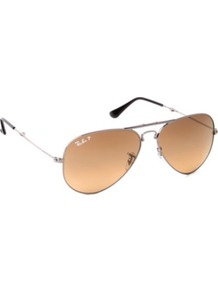 Rb3479 Folding Aviator Sunglasses - predominant colour: camel; secondary colour: mid grey; occasions: casual, holiday; style: aviator; size: standard; material: chain/metal; pattern: plain; finish: plain