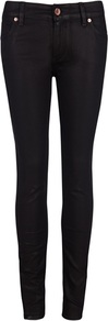 Ted Baker Esstie Skinny Jeans - style: skinny leg; length: standard; pattern: plain; pocket detail: traditional 5 pocket; waist: mid/regular rise; predominant colour: black; occasions: casual; fibres: cotton - stretch; jeans detail: dark wash; texture group: denim; pattern type: fabric