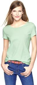 Essential Short Sleeve Crew T - neckline: round neck; pattern: plain; style: t-shirt; predominant colour: pistachio; occasions: casual; length: standard; fibres: cotton - 100%; fit: body skimming; sleeve length: short sleeve; sleeve style: standard; pattern type: fabric; texture group: jersey - stretchy/drapey