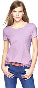 Essential Short Sleeve Crew T - neckline: round neck; pattern: plain; style: t-shirt; predominant colour: lilac; occasions: casual; length: standard; fibres: cotton - 100%; fit: loose; sleeve length: short sleeve; sleeve style: standard; pattern type: fabric; texture group: jersey - stretchy/drapey