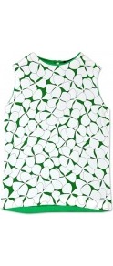 Petal Print Silk Shell Top - sleeve style: sleeveless; predominant colour: emerald green; occasions: casual; length: standard; style: top; fibres: silk - 100%; fit: body skimming; neckline: crew; texture group: crepes; pattern type: fabric; pattern size: standard; pattern: florals