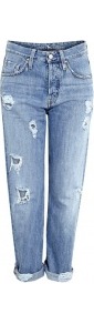 Halsy High Rise Vintage Distressed Straight Leg Jeans Mih - style: boyfriend; pattern: plain; pocket detail: traditional 5 pocket; waist: mid/regular rise; predominant colour: denim; occasions: casual; length: ankle length; fibres: cotton - stretch; jeans detail: washed/faded; jeans & bottoms detail: turn ups; texture group: denim; pattern type: fabric; pattern size: standard