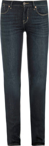 Lou Essex Mid Rise Skinny Jeans - style: skinny leg; length: standard; pattern: plain; pocket detail: traditional 5 pocket; waist: mid/regular rise; predominant colour: navy; occasions: casual; fibres: cotton - mix; jeans detail: whiskering, shading down centre of thigh; texture group: denim; pattern type: fabric