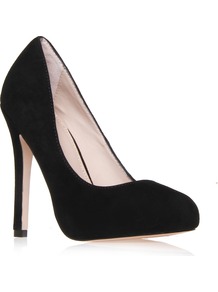 Amore - predominant colour: black; occasions: evening, work, occasion; material: suede; heel height: high; heel: stiletto; toe: round toe; style: courts; finish: plain; pattern: plain