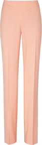 Lily Tor Seamed Straight Leg Pant - length: standard; pattern: plain; waist detail: wide waistband/cummerbund; waist: mid/regular rise; predominant colour: coral; occasions: casual, evening, work; fibres: wool - mix; texture group: crepes; trends: fluorescent; fit: straight leg; pattern type: fabric; pattern size: standard; style: standard