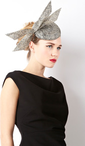 Buntal Teardrop Hat - occasions: occasion; type of pattern: standard; style: fascinator; size: standard; material: macrame/raffia/straw; embellishment: bow; predominant colour: monochrome; pattern: patterned/print