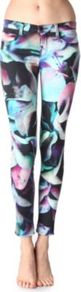 620 Super Skinny Hydrangea Printed Jeans - style: skinny leg; waist: low rise; pocket detail: traditional 5 pocket; occasions: casual, evening; length: ankle length; fibres: cotton - stretch; predominant colour: multicoloured; texture group: denim; trends: high impact florals, modern geometrics; pattern type: fabric; pattern size: big & busy; pattern: florals