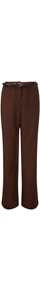 Chocolate Tencel Trousers Regular - length: standard; pattern: plain; waist detail: belted waist/tie at waist/drawstring; waist: mid/regular rise; predominant colour: chocolate brown; occasions: casual, holiday; fibres: linen - mix; texture group: linen; fit: straight leg; pattern type: fabric; style: standard