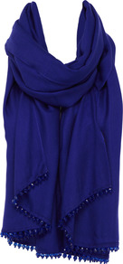 Theresa Wrap - predominant colour: purple; occasions: evening, occasion, holiday; type of pattern: standard; style: wrap; size: large; material: fabric; embellishment: beading; pattern: plain