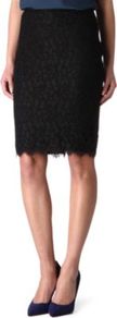 Scotia Lace Skirt - pattern: plain; style: pencil; fit: tailored/fitted; waist: high rise; predominant colour: black; occasions: evening, work, occasion; length: just above the knee; waist detail: narrow waistband; texture group: lace; pattern type: fabric; fibres: viscose/rayon - mix; embellishment: lace