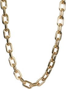 Limited Edition Long Open Link Necklace - predominant colour: gold; occasions: casual, evening, holiday; style: standard; length: long; size: large/oversized; material: chain/metal; finish: metallic