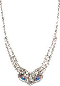 Limited Edition Rhinestone Collar Necklace - predominant colour: silver; occasions: casual, evening, occasion; style: choker/collar; length: mid; size: small; material: chain/metal; finish: plain; embellishment: crystals