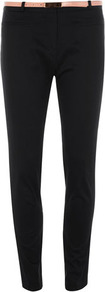 Luxe Black Gem Belt Skinny - length: standard; pattern: plain; hip detail: front pockets at hip; pocket detail: pockets at the sides; waist detail: belted waist/tie at waist/drawstring; waist: mid/regular rise; predominant colour: black; occasions: casual, evening, work; fibres: cotton - stretch; texture group: cotton feel fabrics; fit: skinny/tight leg; pattern type: fabric; pattern size: standard; style: standard; embellishment: jewels