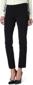 Belisa Trousers - pattern: plain; waist: mid/regular rise; predominant colour: black; occasions: evening, work; length: ankle length; fibres: nylon - mix; fit: straight leg; pattern type: fabric; texture group: woven light midweight; style: standard