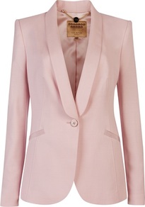 Ted Baker Jayne Tuxedo Suit Jacket - pattern: plain; style: single breasted tuxedo; collar: shawl/waterfall; predominant colour: blush; occasions: evening, work, occasion; length: standard; fit: tailored/fitted; fibres: viscose/rayon - stretch; sleeve length: long sleeve; sleeve style: standard; trends: tuxedo; collar break: medium; pattern type: fabric; texture group: woven light midweight