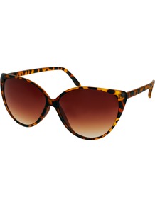 Claudia Cat Eye Sunglasses - secondary colour: chocolate brown; predominant colour: tan; occasions: casual, holiday; style: cateye; size: small; material: plastic/rubber; pattern: tortoiseshell; finish: plain