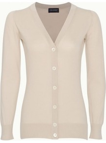 Belsize In Ice Cream - neckline: v-neck; hip detail: fitted at hip; predominant colour: stone; occasions: casual, work; length: standard; style: standard; fibres: cotton - 100%; fit: slim fit; sleeve length: long sleeve; sleeve style: standard; texture group: knits/crochet; pattern type: knitted - fine stitch; pattern size: standard