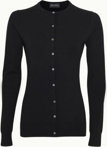 Buttercup In Black - neckline: round neck; pattern: plain; predominant colour: black; occasions: casual, work; length: standard; style: standard; fibres: wool - 100%; fit: standard fit; sleeve length: long sleeve; sleeve style: standard; texture group: knits/crochet; pattern type: knitted - other; pattern size: standard
