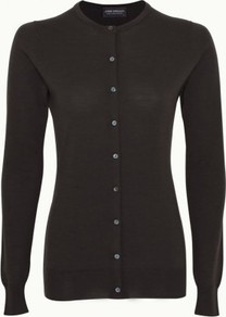 Buttercup In Bitter Chocolate - neckline: round neck; pattern: plain; predominant colour: chocolate brown; occasions: casual, work; length: standard; style: standard; fibres: wool - 100%; fit: standard fit; sleeve length: long sleeve; sleeve style: standard; texture group: knits/crochet; pattern type: knitted - fine stitch; pattern size: standard