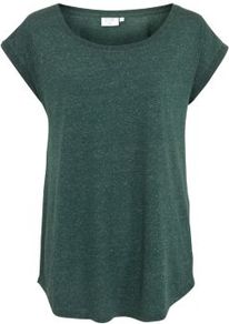 Tall Dark Green Basic Slub T Shirt - neckline: round neck; pattern: plain; length: below the bottom; style: t-shirt; predominant colour: dark green; occasions: casual; fibres: linen - mix; fit: loose; sleeve length: short sleeve; sleeve style: standard; pattern type: fabric; pattern size: small & light; texture group: jersey - stretchy/drapey
