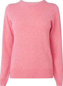Cashmere Jumper - pattern: plain; style: standard; predominant colour: coral; occasions: casual, work; length: standard; fit: standard fit; neckline: crew; fibres: cashmere - 100%; sleeve length: long sleeve; sleeve style: standard; texture group: knits/crochet; pattern type: knitted - fine stitch; pattern size: standard