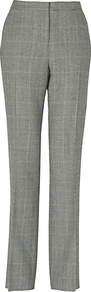 Pow Check Trousers, Charcoal - length: standard; pattern: checked/gingham; waist: mid/regular rise; predominant colour: mid grey; occasions: casual, evening, work; fibres: wool - 100%; fit: straight leg; pattern type: fabric; pattern size: light/subtle; texture group: woven light midweight; style: standard