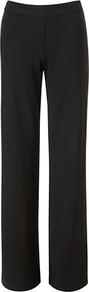 Anette Trousers, Black - length: standard; pattern: plain; waist: mid/regular rise; predominant colour: black; occasions: evening, work; fibres: viscose/rayon - 100%; texture group: cotton feel fabrics; fit: straight leg; pattern type: fabric; style: standard