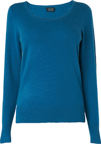 Cashmere Jumper, Turquoise - neckline: round neck; pattern: plain; style: standard; predominant colour: turquoise; occasions: casual, work; length: standard; fit: standard fit; fibres: cashmere - 100%; sleeve length: long sleeve; sleeve style: standard; texture group: knits/crochet; pattern type: knitted - fine stitch; pattern size: standard