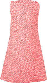 Bow Shoulder Shift Dress, Pink - style: shift; length: mid thigh; neckline: round neck; sleeve style: sleeveless; predominant colour: pink; occasions: evening; fit: soft a-line; fibres: polyester/polyamide - mix; sleeve length: sleeveless; texture group: ornate wovens; pattern type: fabric; pattern: florals