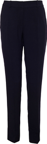 Oslo Trouser, Blue - pattern: plain; waist: mid/regular rise; predominant colour: black; occasions: evening, work; length: ankle length; fibres: polyester/polyamide - 100%; fit: slim leg; pattern type: fabric; texture group: other - light to midweight; style: standard