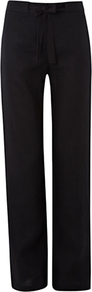 Anna Trousers, Black - length: standard; pattern: plain; waist: mid/regular rise; predominant colour: black; occasions: work; fibres: linen - 100%; texture group: linen; fit: straight leg; pattern type: fabric; style: standard