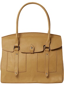 Alice Tote Bag, Natural - predominant colour: tan; occasions: casual, work; type of pattern: standard; style: tote; length: handle; size: standard; material: leather; pattern: plain; finish: plain