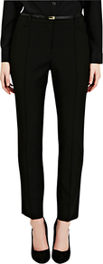 Celeste Slim Line Trousers, Black - pattern: plain; waist: mid/regular rise; predominant colour: black; occasions: evening, work; length: ankle length; fibres: polyester/polyamide - stretch; fit: slim leg; pattern type: fabric; texture group: woven light midweight; style: standard
