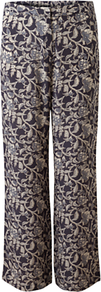 Abida Palazzo Trousers, Dark Flint - length: standard; style: palazzo; waist detail: elasticated waist; waist: mid/regular rise; predominant colour: charcoal; occasions: casual, evening, occasion; fibres: silk - 100%; texture group: silky - light; fit: wide leg; pattern type: fabric; pattern size: big & busy; pattern: florals