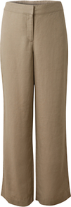 Elastic Detail Linen Trouser, Jute - length: standard; pattern: plain; waist detail: elasticated waist; waist: mid/regular rise; predominant colour: stone; occasions: casual; fibres: linen - 100%; texture group: linen; fit: wide leg; pattern type: fabric; style: standard
