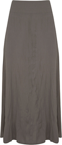 Maxi Skirt, Green Khaki - pattern: plain; fit: body skimming; waist detail: wide waistband/cummerbund; waist: mid/regular rise; predominant colour: taupe; occasions: casual, holiday; length: floor length; style: maxi skirt; fibres: polyester/polyamide - mix; hip detail: soft pleats at hip/draping at hip/flared at hip; pattern type: fabric; texture group: jersey - stretchy/drapey