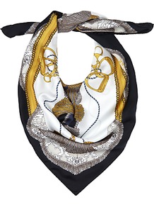 Tassel Silk Square Scarf, Multi - occasions: casual; predominant colour: multicoloured; type of pattern: standard; style: square; size: standard; material: silk; pattern: patterned/print
