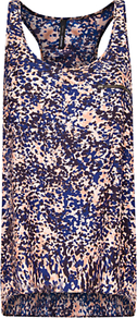 Print Tank Top, Ink - sleeve style: standard vest straps/shoulder straps; style: vest top; back detail: racer back/sports back; occasions: casual, holiday; length: standard; neckline: scoop; fibres: polyester/polyamide - 100%; fit: body skimming; predominant colour: multicoloured; sleeve length: sleeveless; trends: statement prints; pattern type: fabric; pattern size: small & busy; pattern: patterned/print; texture group: jersey - stretchy/drapey