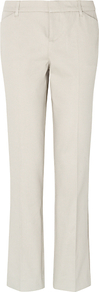 Zahara Trousers, Neutral - pattern: plain; waist: mid/regular rise; predominant colour: ivory; occasions: casual, work; length: ankle length; fibres: cotton - stretch; fit: slim leg; pattern type: fabric; texture group: woven light midweight; style: standard